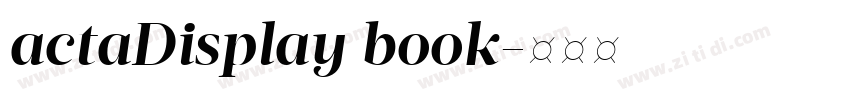 actaDisplay book字体转换